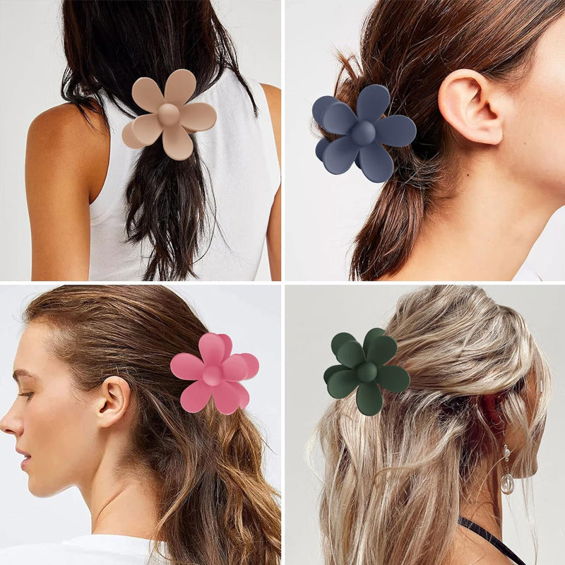 Frosted Flower Clip