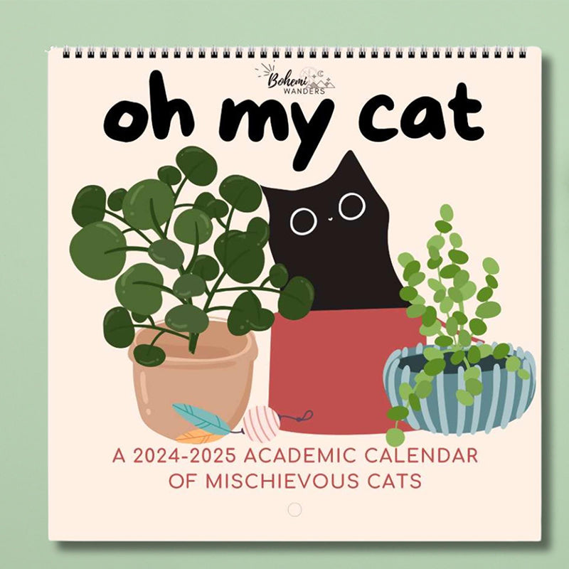 Oh My Cat Mischievous Cats 2025 Wall Calendar