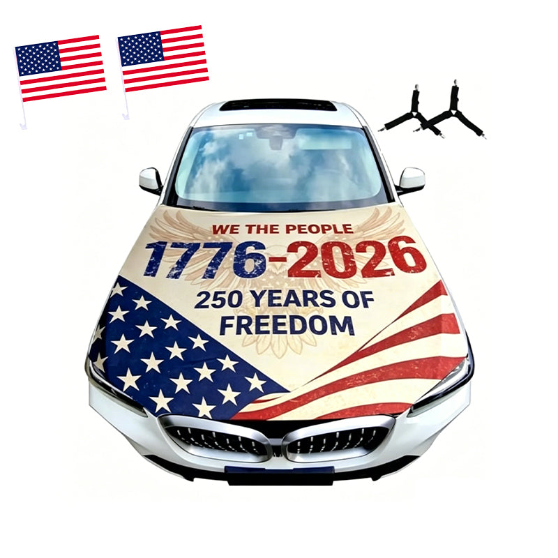 American Patriot Car Flag & Hood Cover Set
