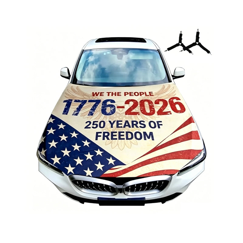 American Patriot Car Flag & Hood Cover Set
