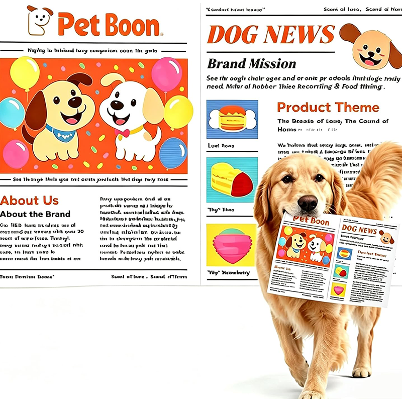 Interactive pet newspaper toy