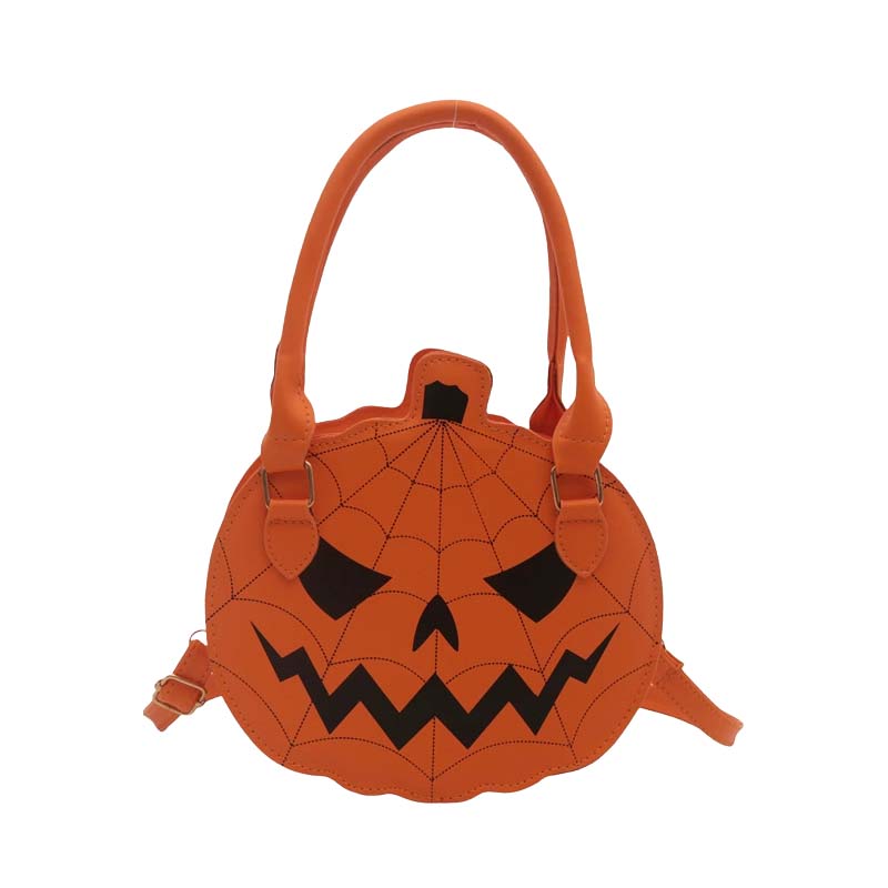 Halloween Pumpkin Color-Block Shoulder Bag