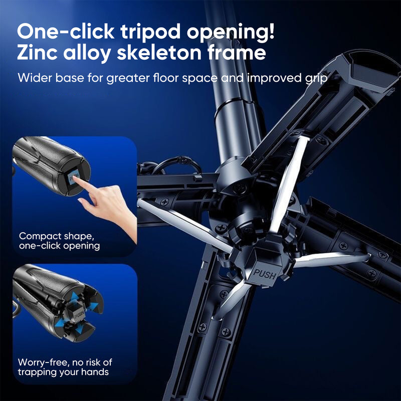 Portable magnetic selfie stick