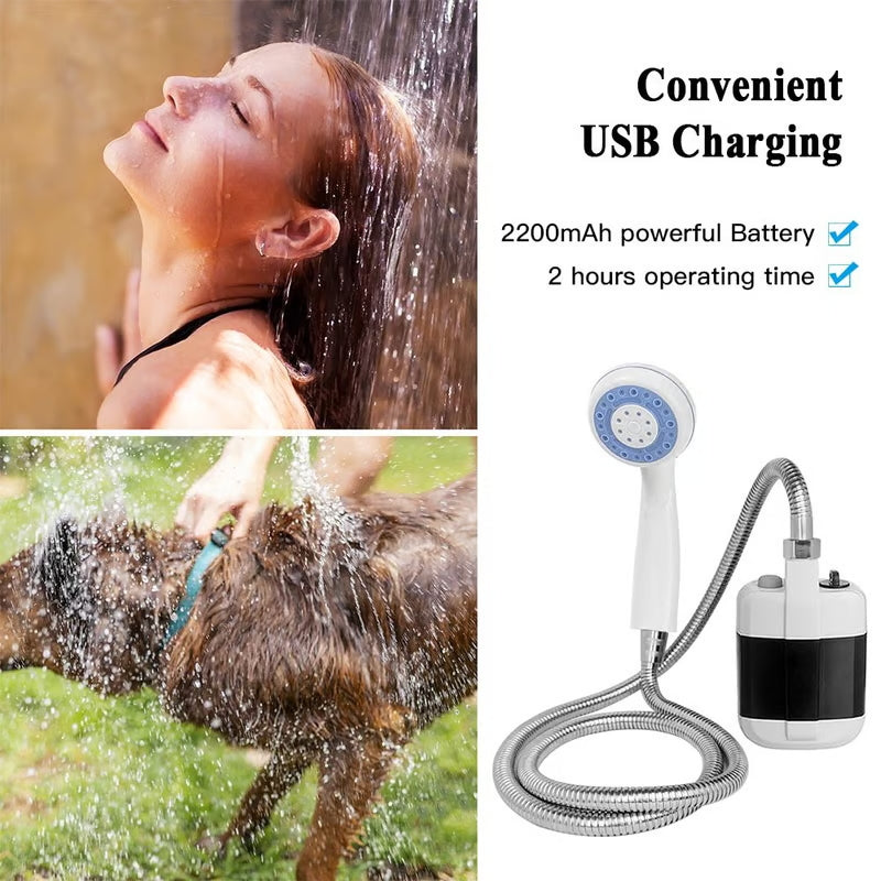 USB Portable Outdoor Camping Shower Set