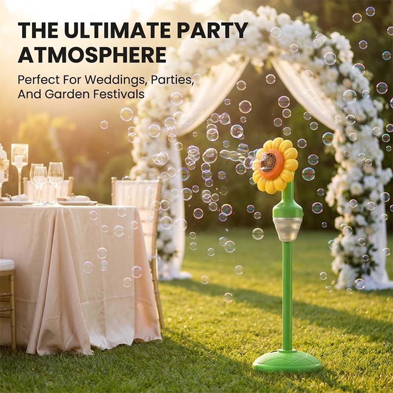 Sunflower Bubble Machine with Remote Control