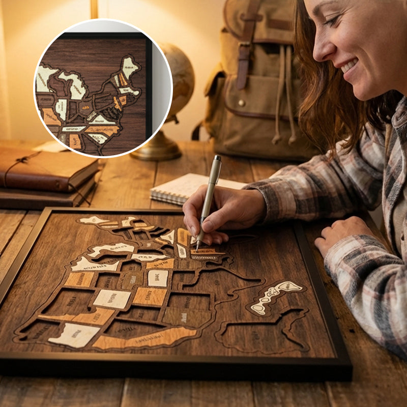 USA Map Cross Stitch DIY Kit