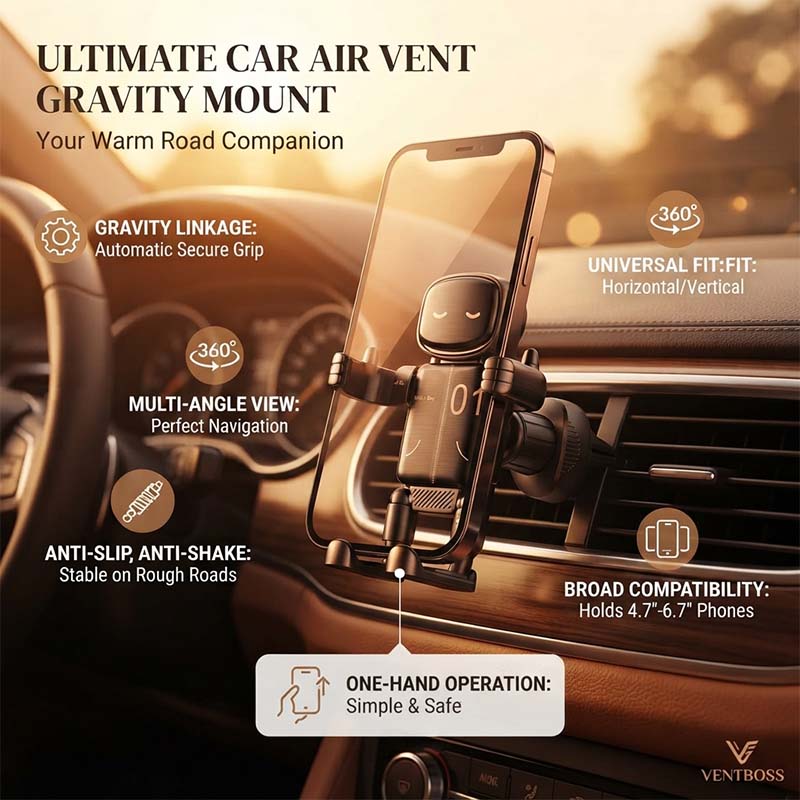Music Robot Car Phone Mount