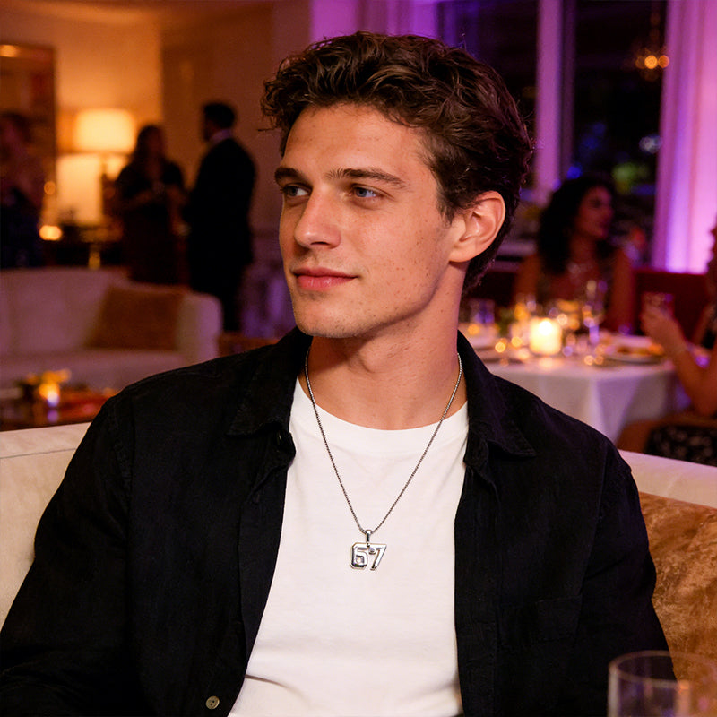 Stainless Steel Sports Number Chain Necklace