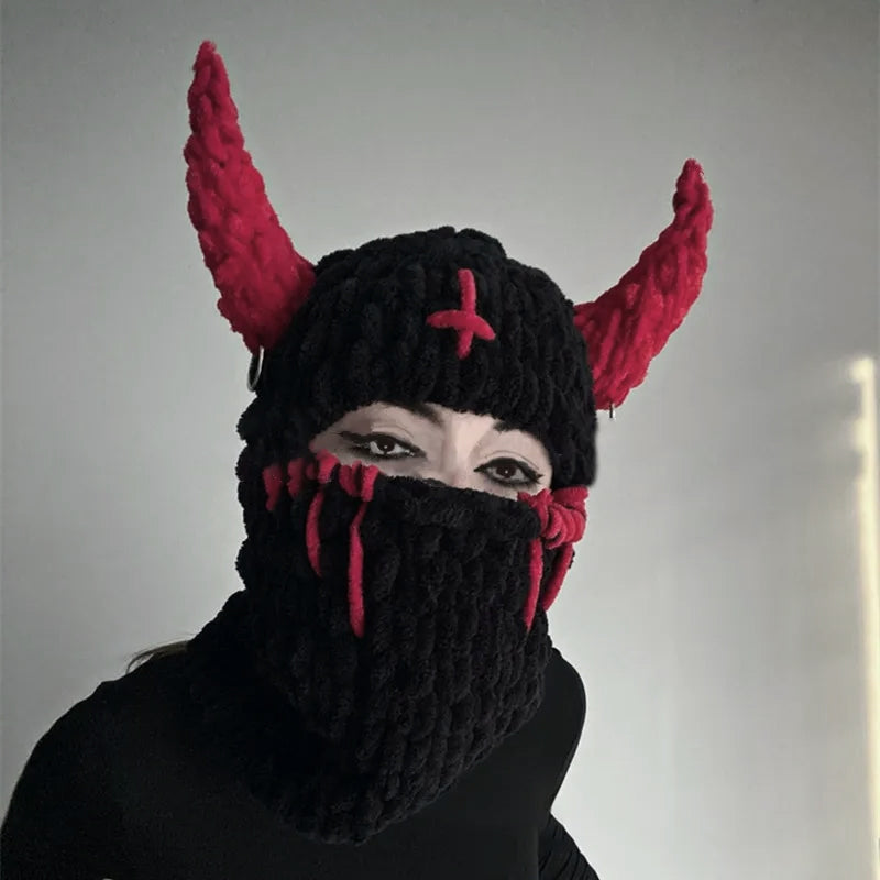 Handmade Knitted Hat with Large Bunny Ears