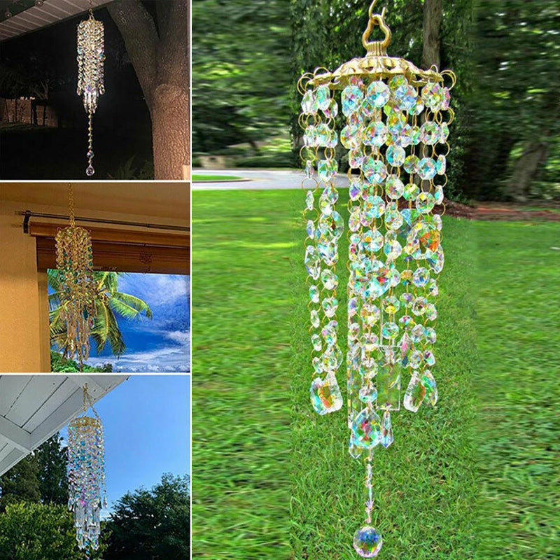 Aurora Crystal Glass Wind Chime