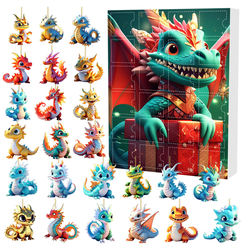 Christmas cute dragon baby acrylic ornament blind box