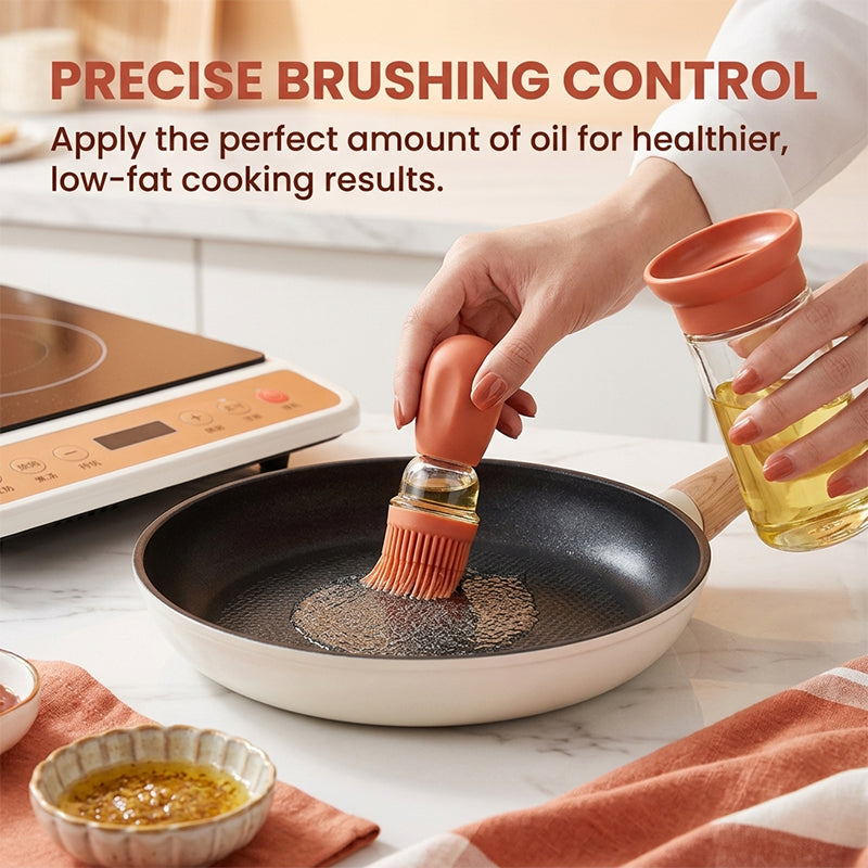Oil Dispenser Bottle with Silicone Brush