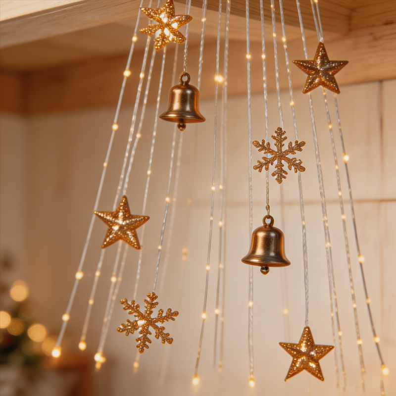 Christmas Bell Cascade Solar Yard Light