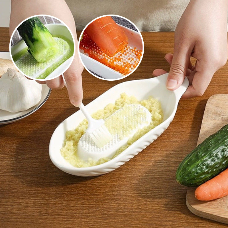 Ceramics Grater Plate with brush