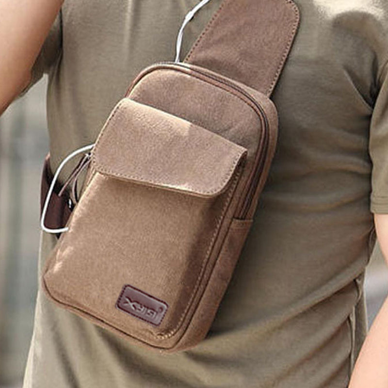 Canvas Crossbody Chest Bag