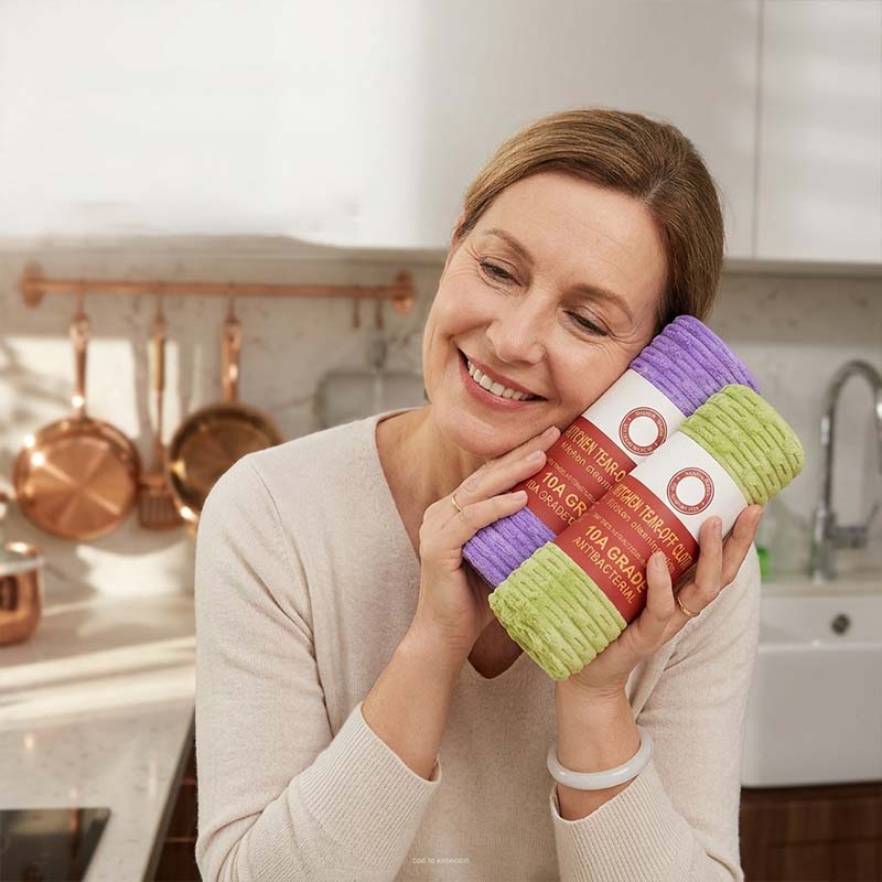 Tearable Bamboo Velvet Cleaning Towels