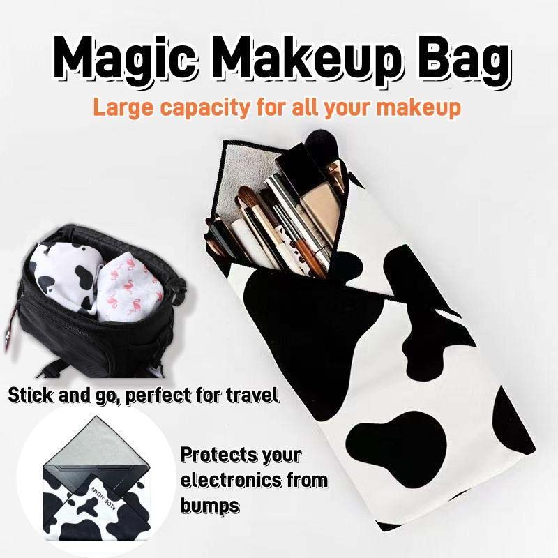 Cosmetic bag storage velcro