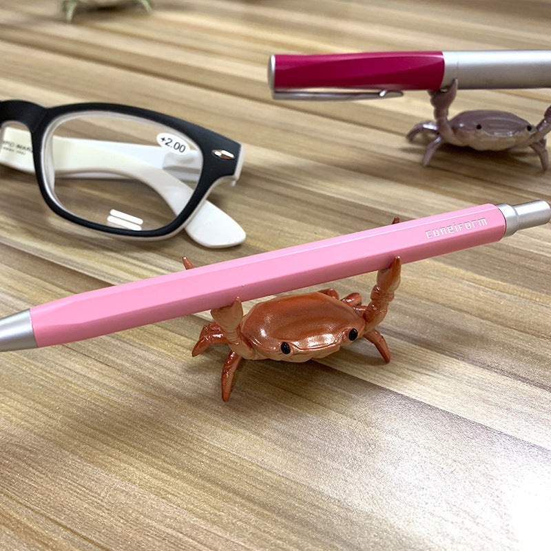 Weight Lifting Small Crab Pen & Glasses Holder