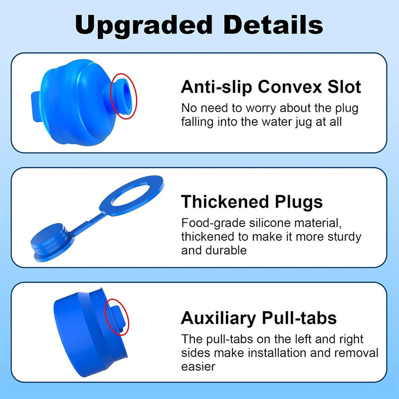 Blue Silicone Water Jug Cap