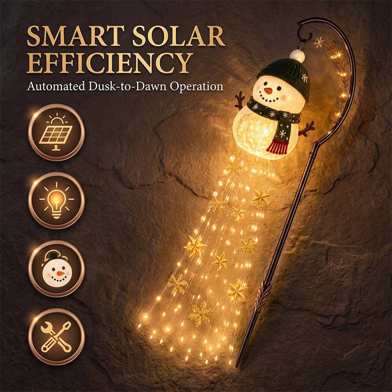 Snowman Magic Fountain Garden Light