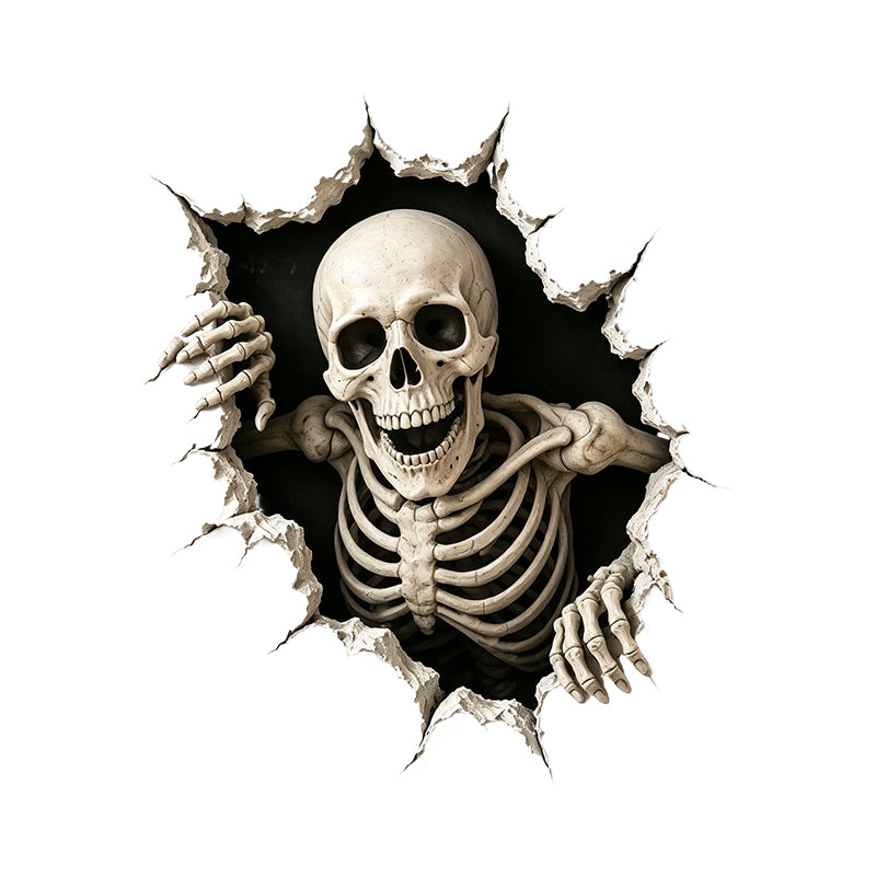 Halloween Spooky Cracked Wall 3D Decal Decoration