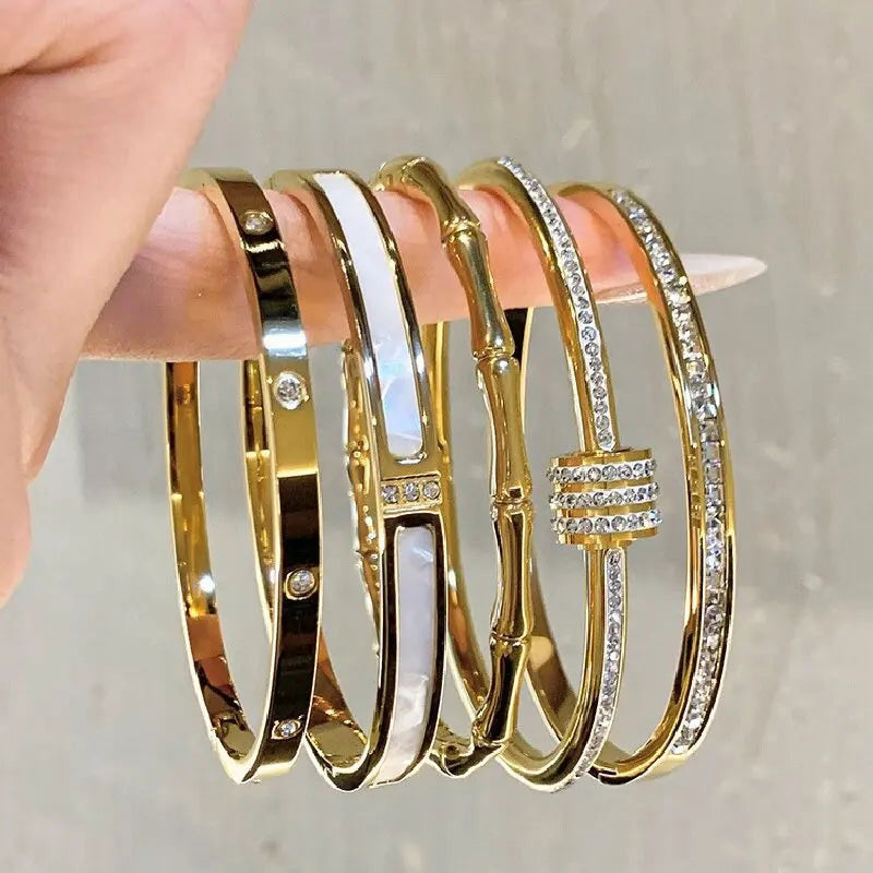 Gold-Plated Zircon Bracelets