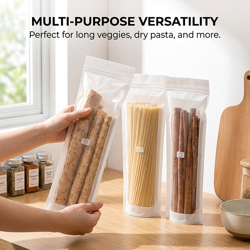 Long food storage bags
