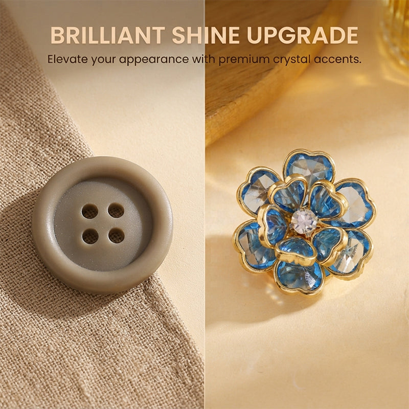 Camellia Flower Button