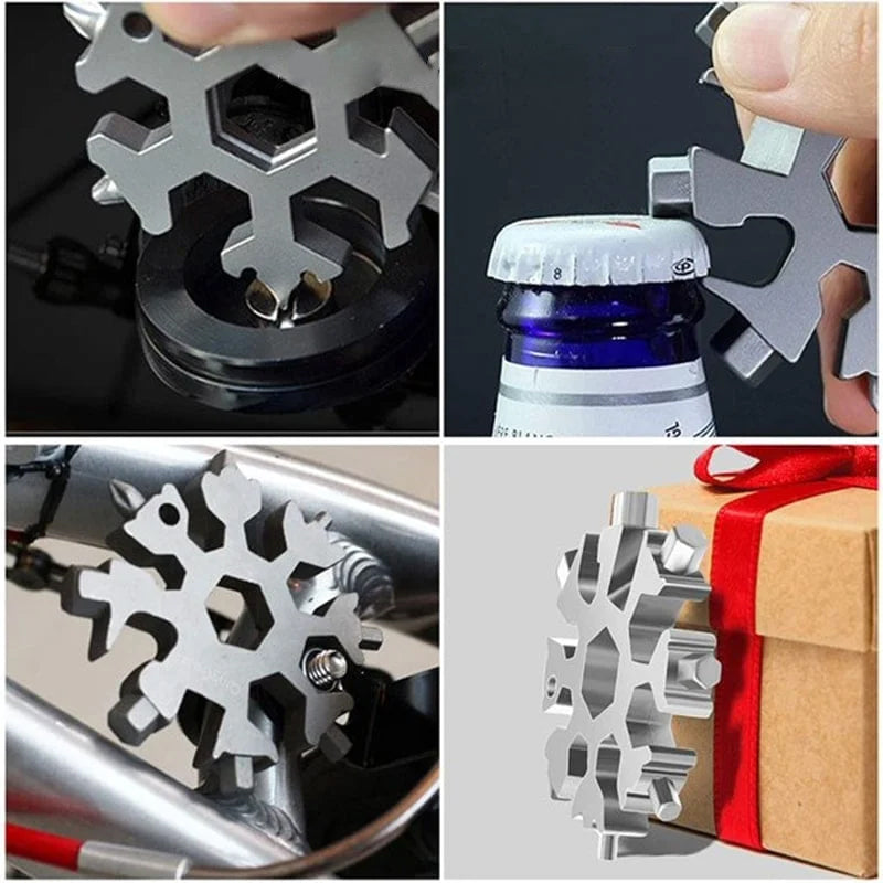 18-in-1 stainless steel snowflakes multi-tool