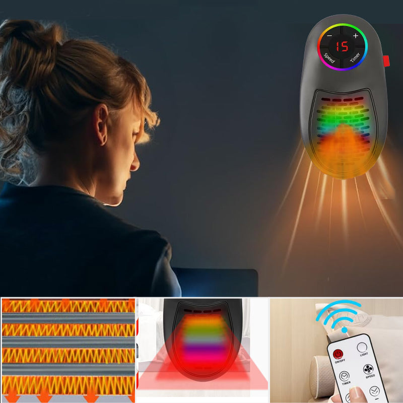 Portable fan mini heater