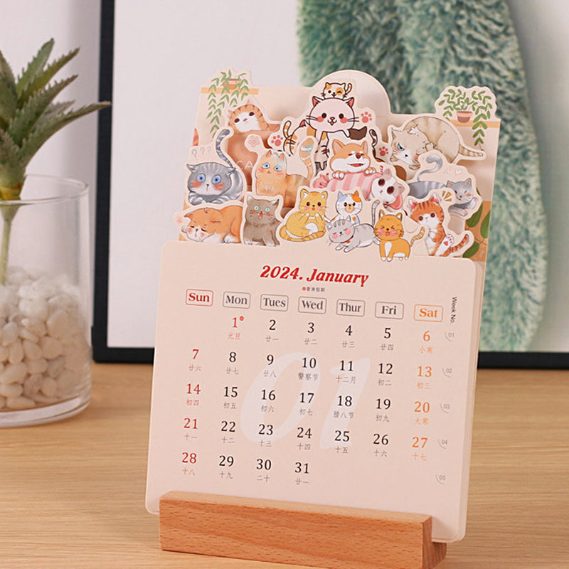 2024 Bloomy Flowers Desk Calendar