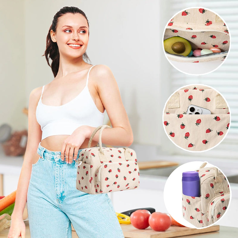 Strawberry Insulated Lunch Bag