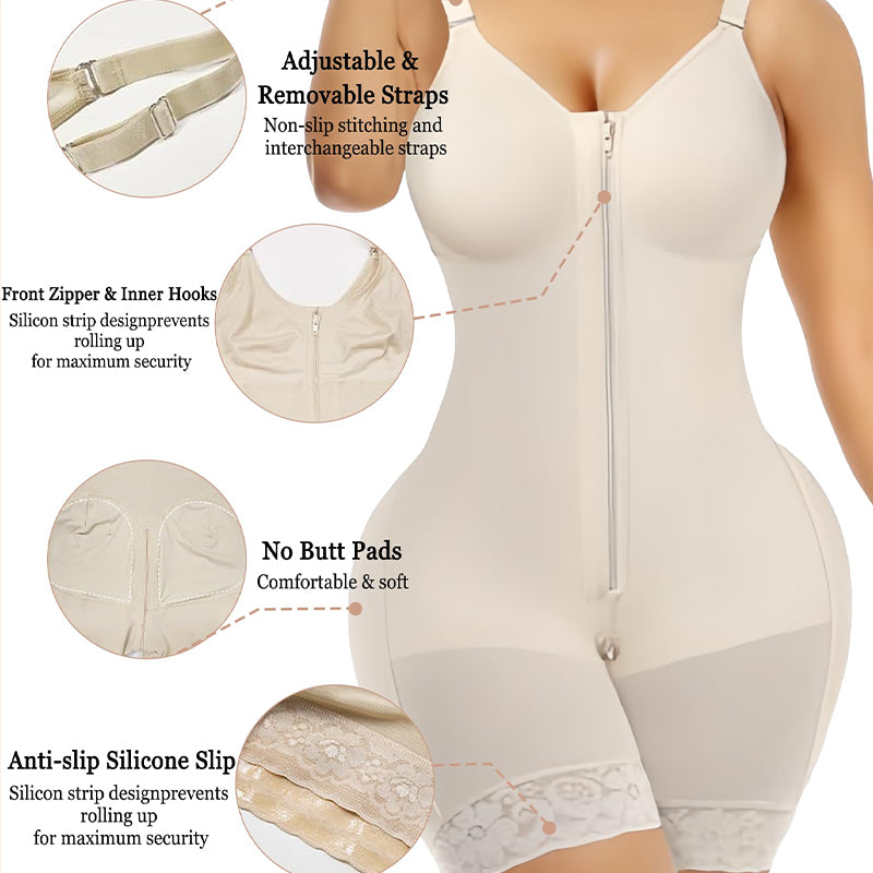 Zipper Bodysuit Shapewear