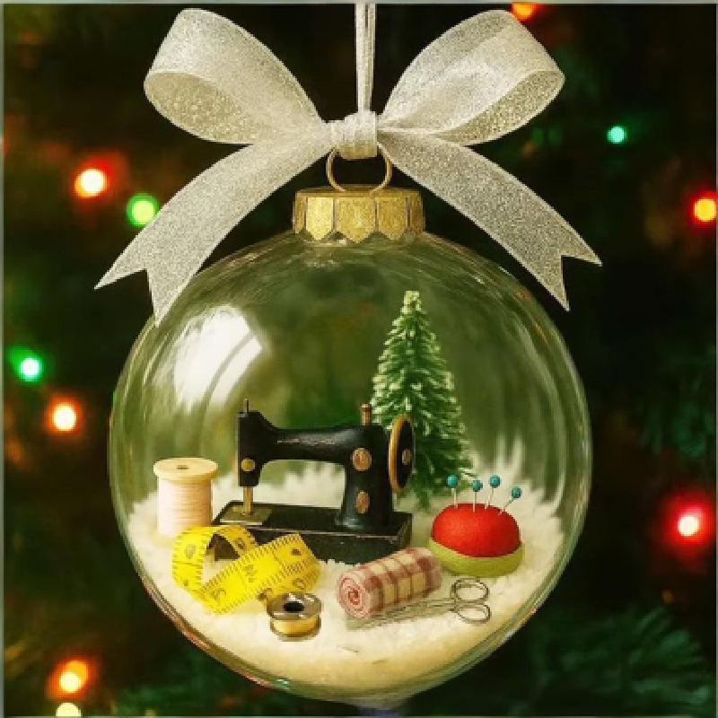 Sewing Snow Globe Ornament