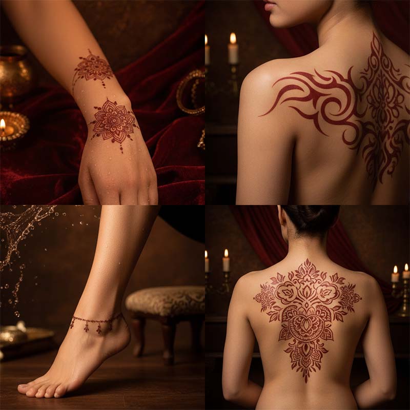 Temporary tattoo hand-painting paste