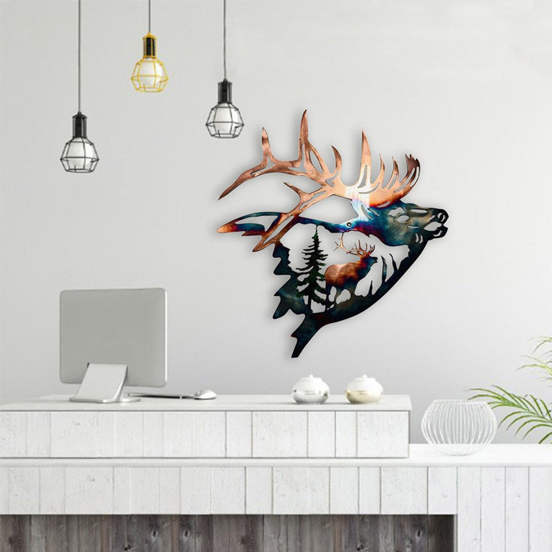 Rustic Style Wild Animals Metal Wall Decoration Art