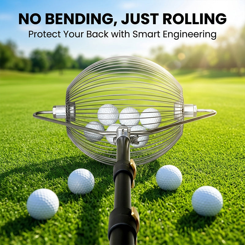 Stainless Steel Telescopic Rolling Ball Picker Collector Tool