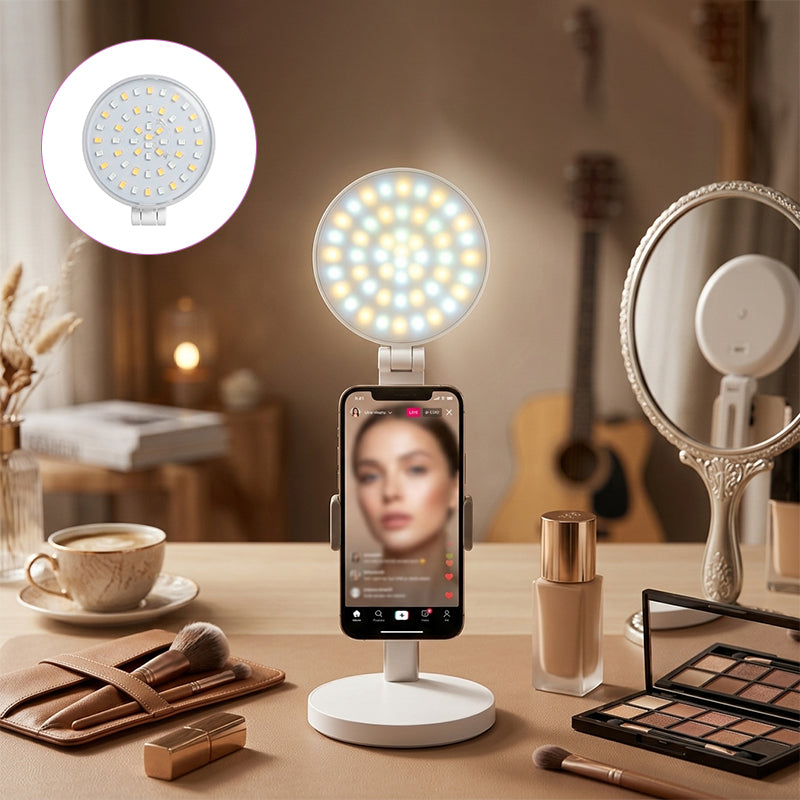 Magnetic RGB Selfie Ring Light with Mirror