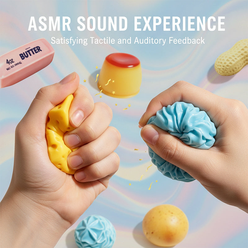 6‑Piece Set Crunchy ASMR Sensory Fidget Balls