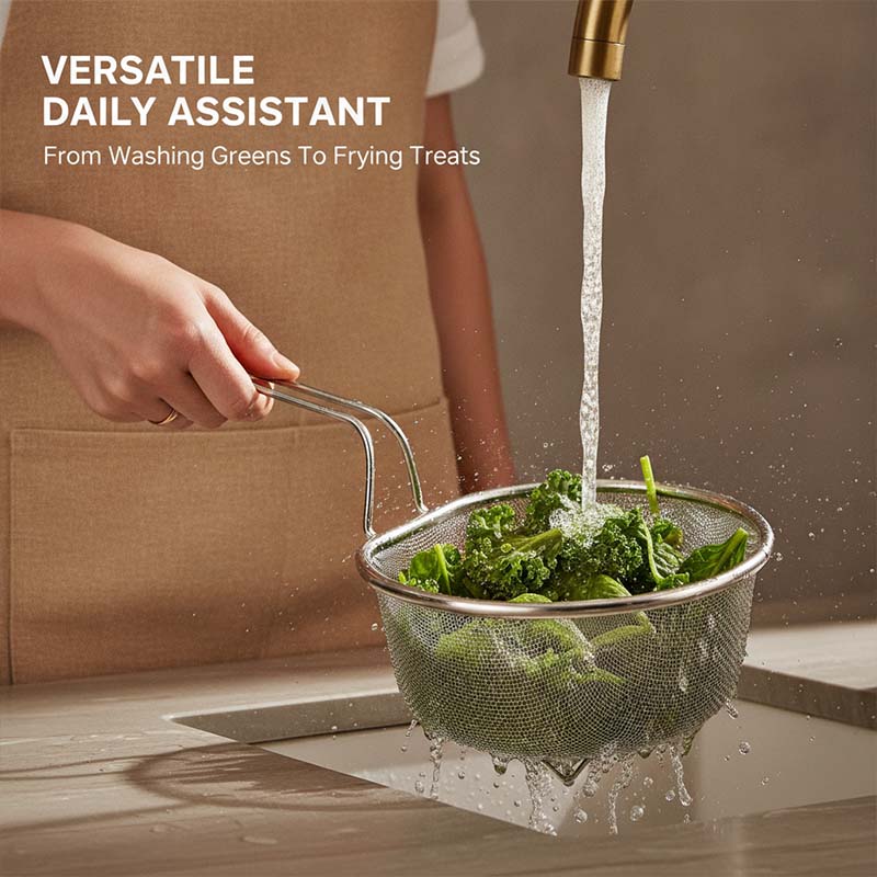 Sturdy Stainless Steel Mesh Strainer Basket