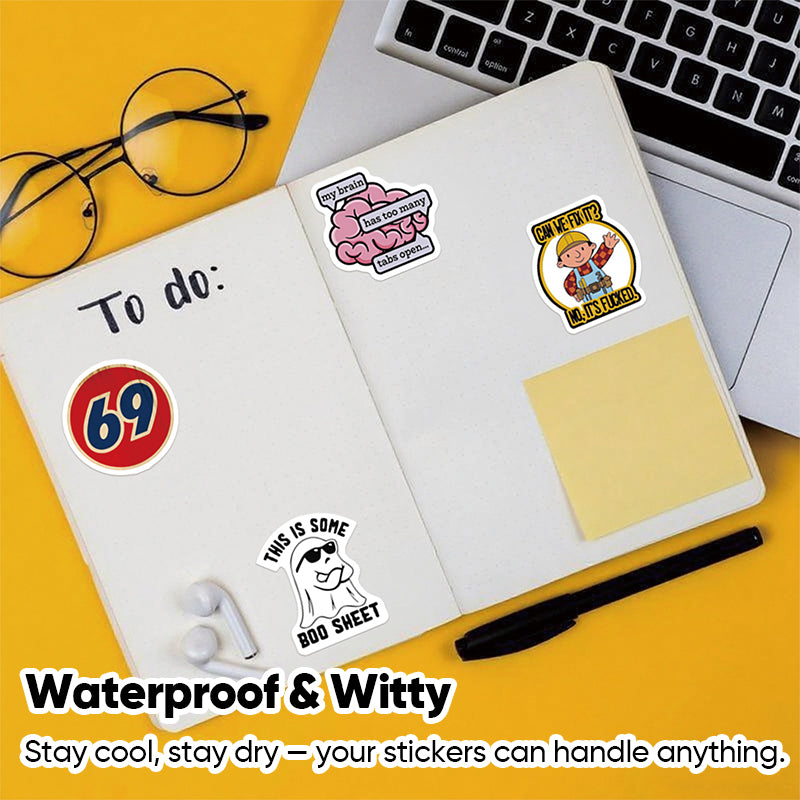 130 PCS Funny Saying Sticker