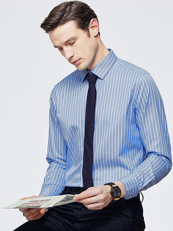 New Cotton Striped Contrast Color Shirt