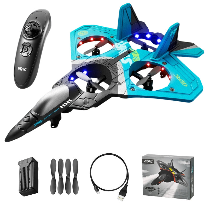 4-Motor RC Fighter Plane Toy with Gravity Control