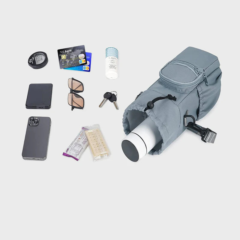 Portable Canvas Water Bottle Bag