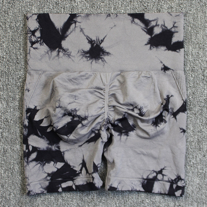 Professional Tie Dye Seamless Yoga Shorts