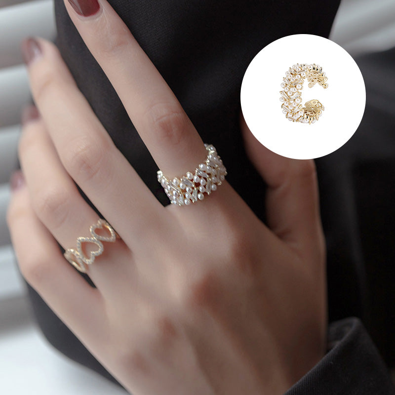 Eliora Crystal Pearl Ring