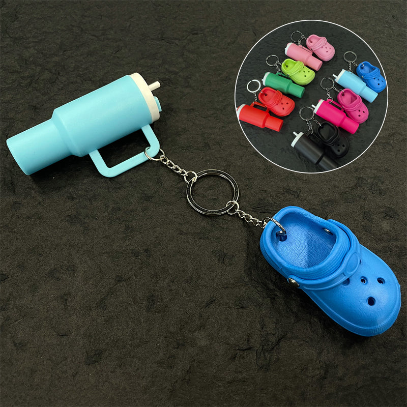 Ice Cup+Hole Shoe Keychain