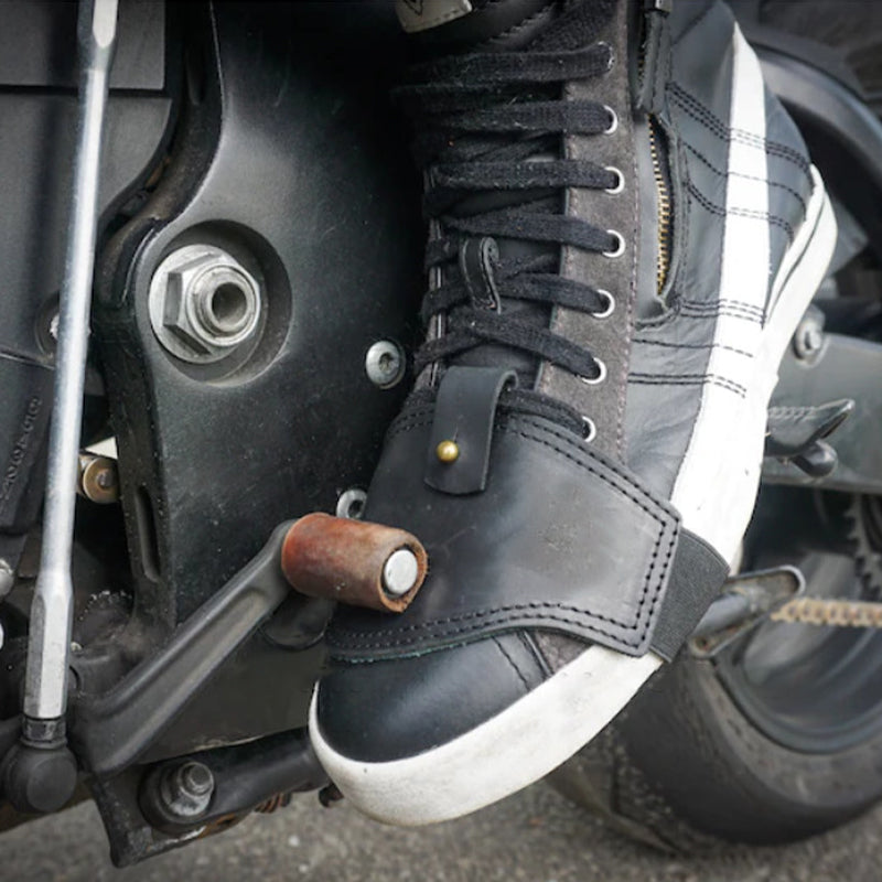 Great Motorcycle Shoe Protector-Leather Motorcycle shifter boot protector