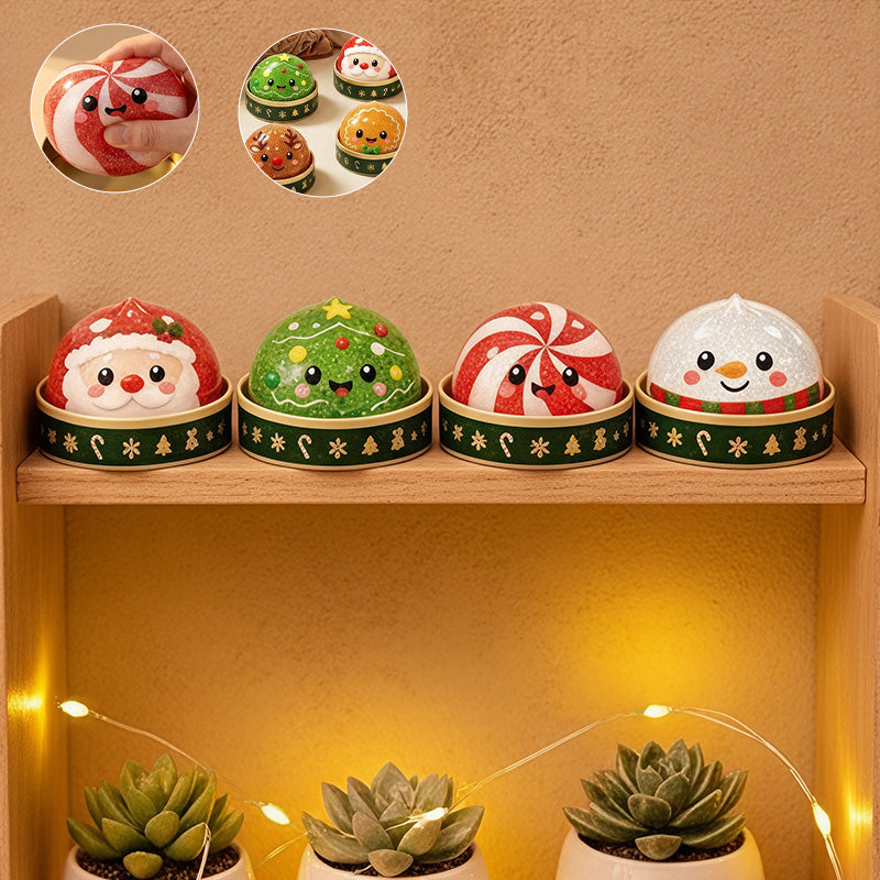Christmas Baozi Glitter Jelly Stress Relief Squishy Toy