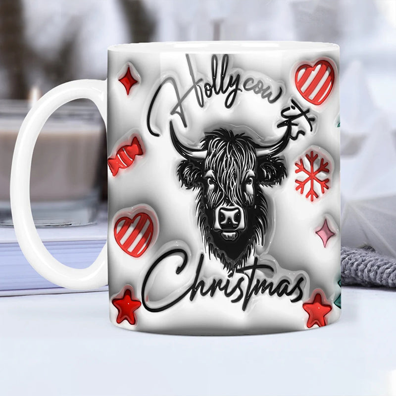 Highland Cow Ceramic Coffee Mug